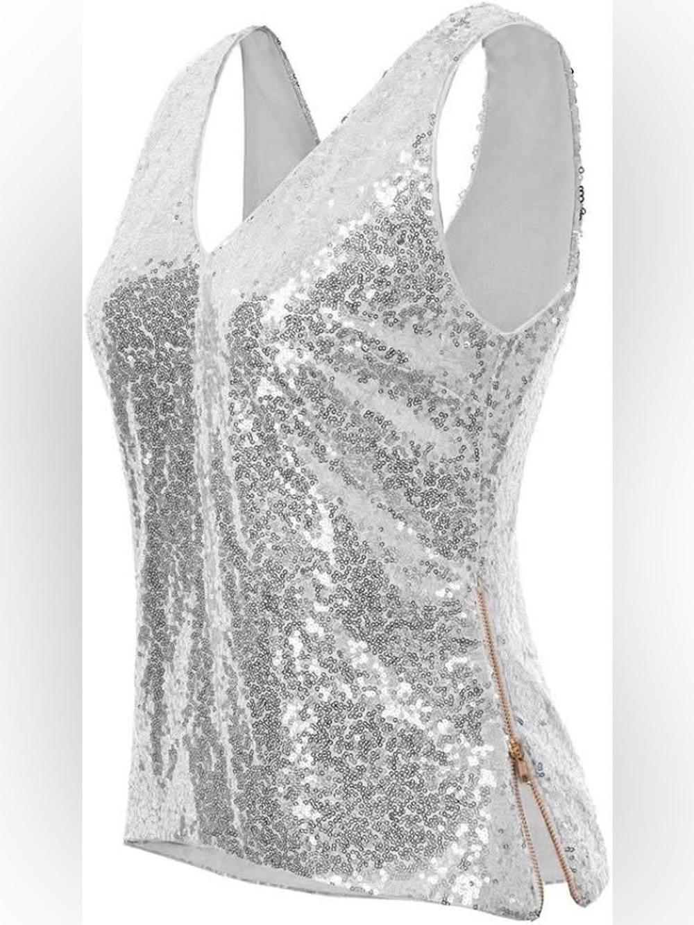 Grace Karin Sleeveless Sequin Tank Top - Picture 2 of 9